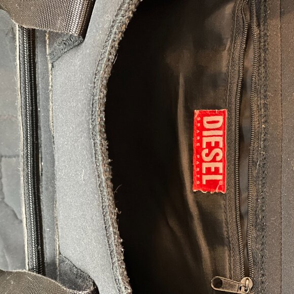 DIESEL Black Tote Bag Lunch Bag Shoulder Bag Neoprene - Picture 2 of 5